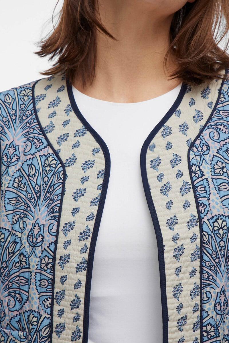 Cortefiel Chaleco Acolchado Estampado