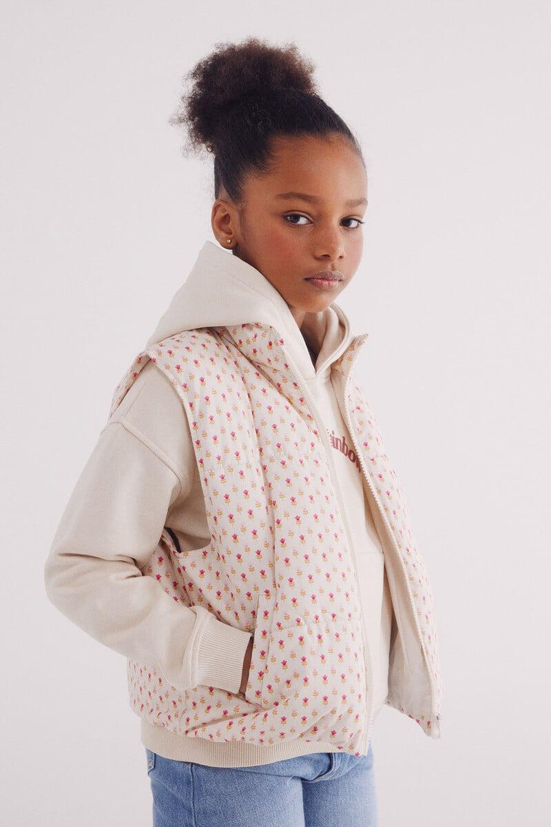 Cortefiel Chaleco acolchado estampado niña