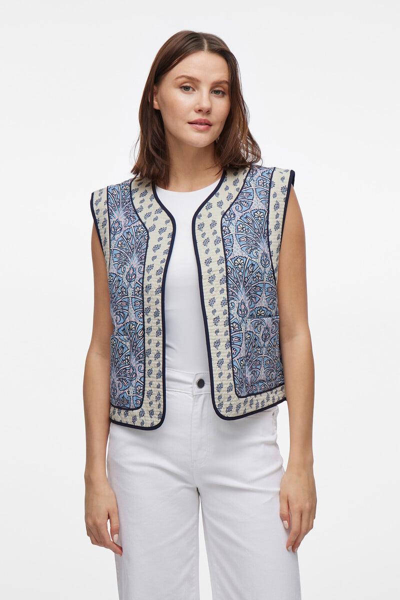 Cortefiel Chaleco acolchado estampado