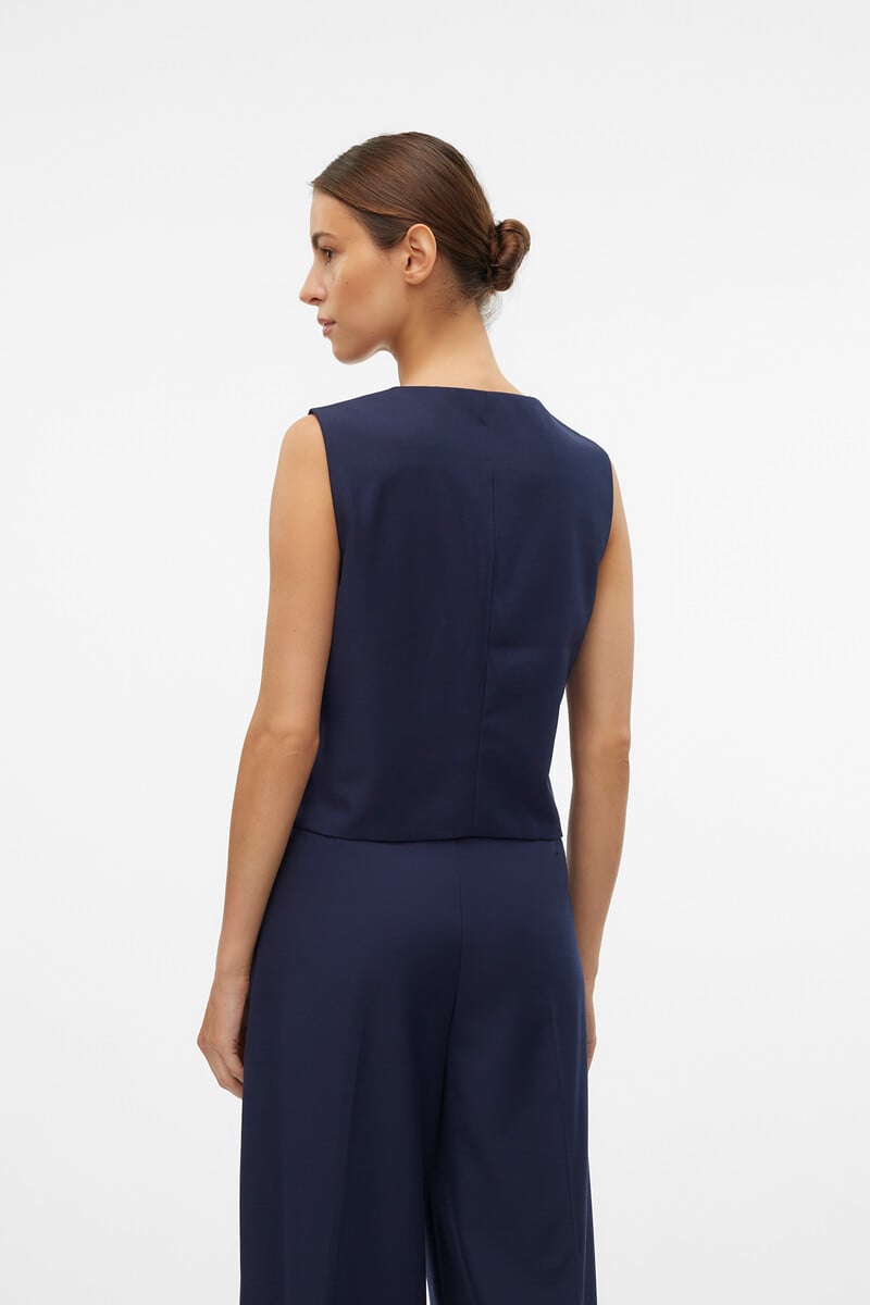 Cortefiel Chaleco De Escote Pico Asimétrico