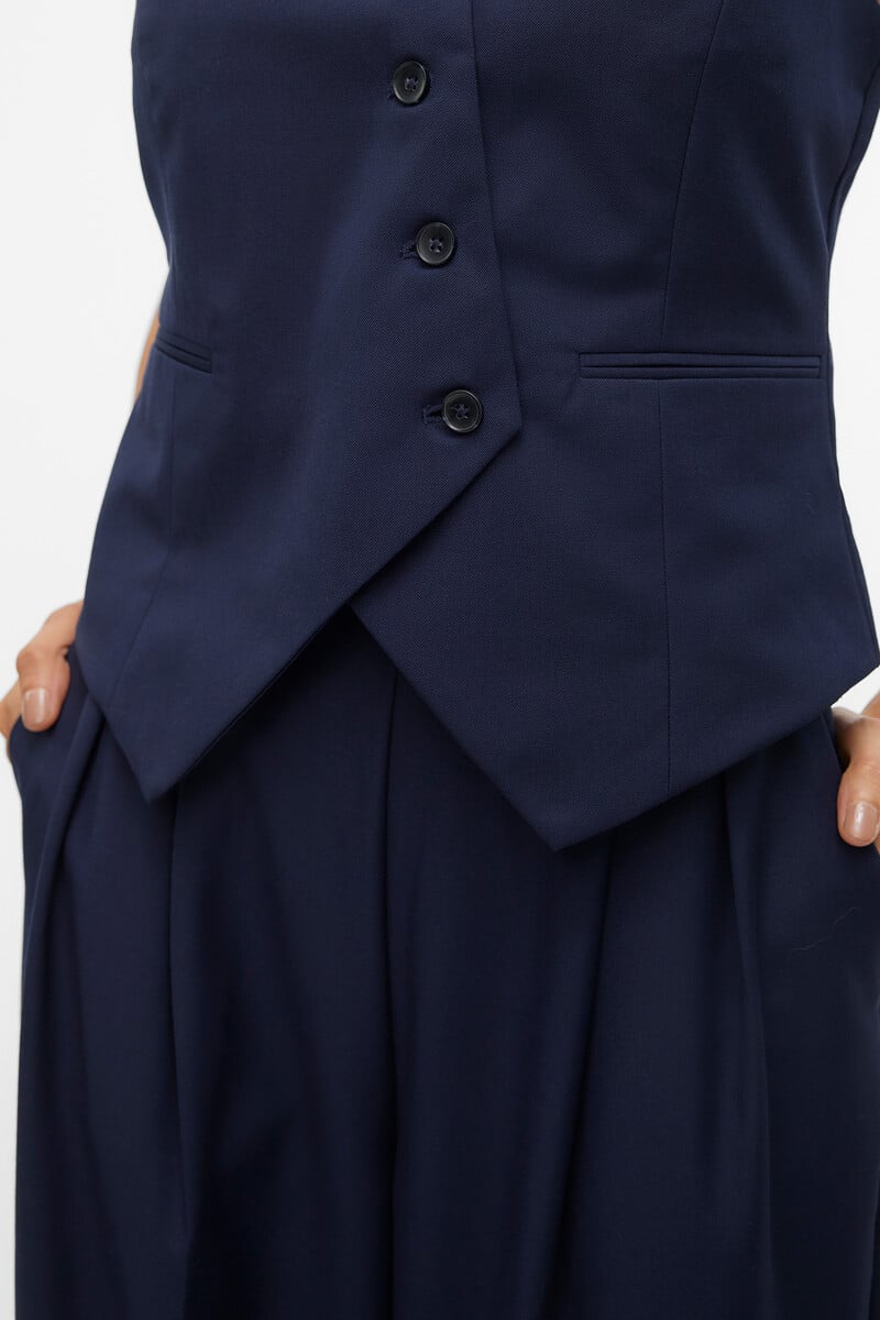 Cortefiel Chaleco De Escote Pico Asimétrico