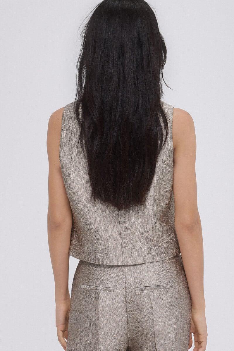 Cortefiel Chaleco Dorado