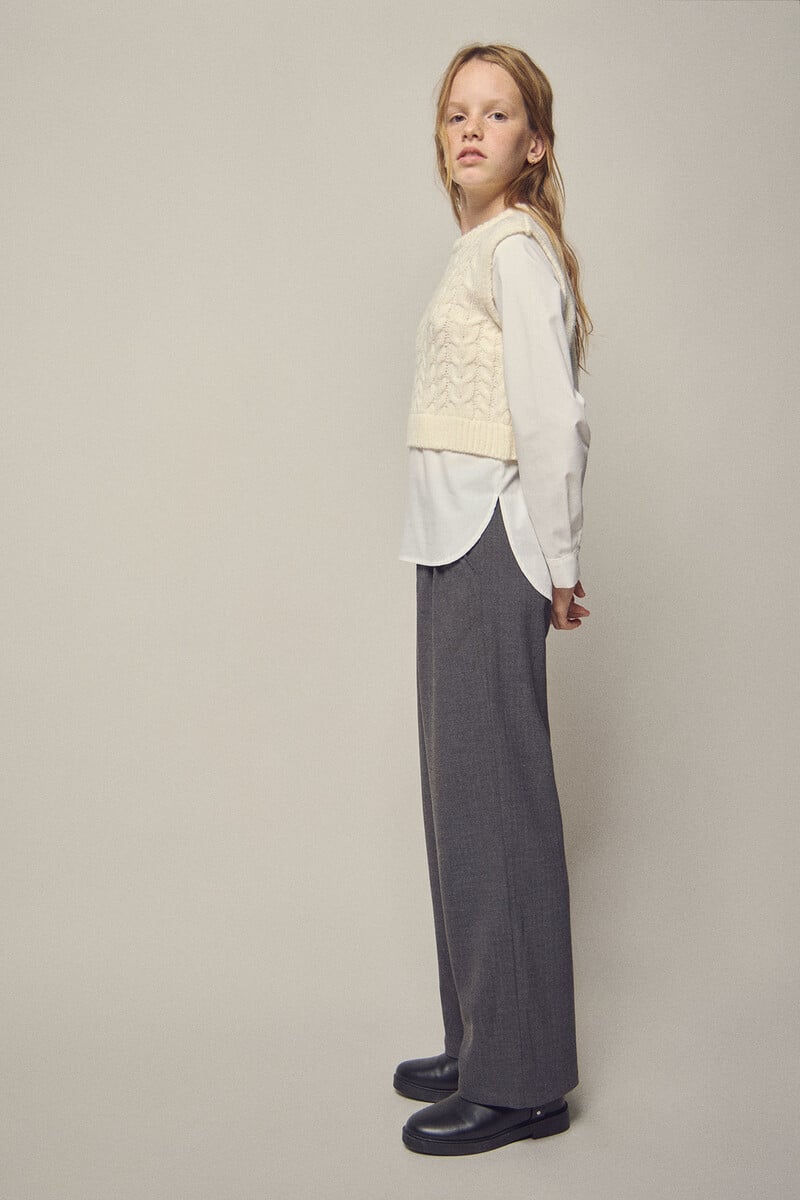 Cortefiel Chaleco Jersey Con Camiseta Niña