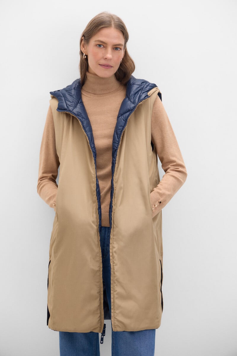Cortefiel Chaleco Largo Reversible THERMOLITE®