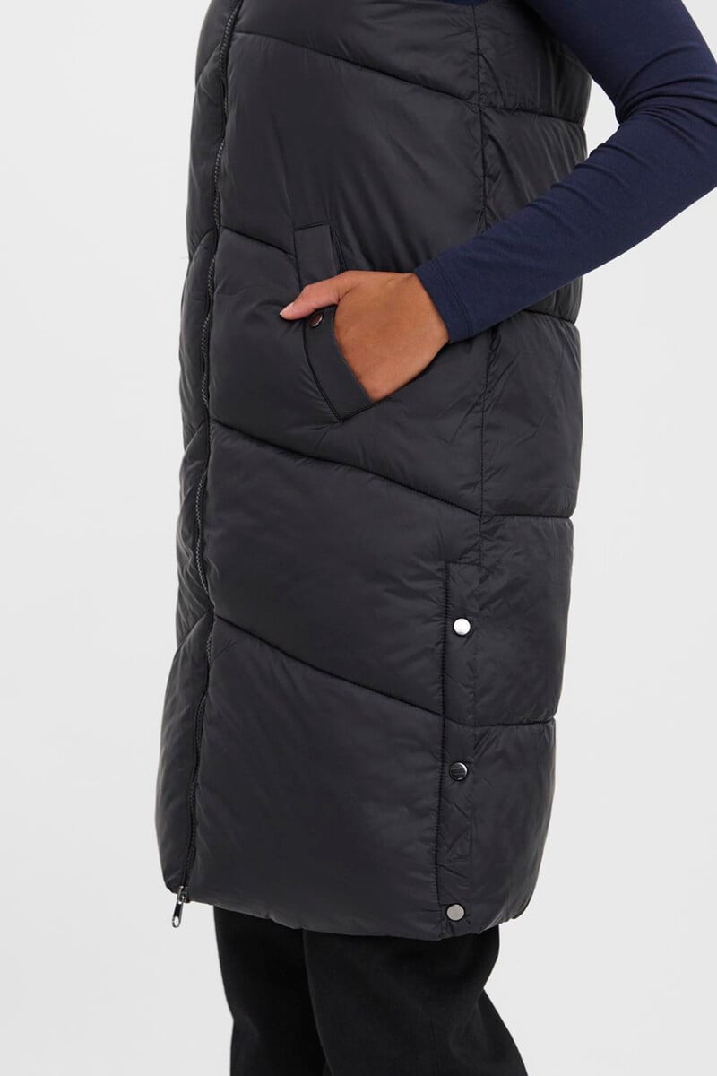 Cortefiel Chaleco Midi Acolchado De Mujer