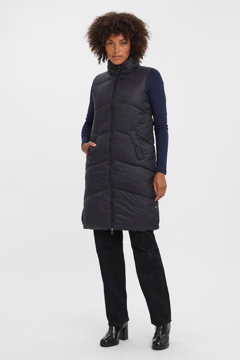 Cortefiel Chaleco Midi Acolchado De Mujer
