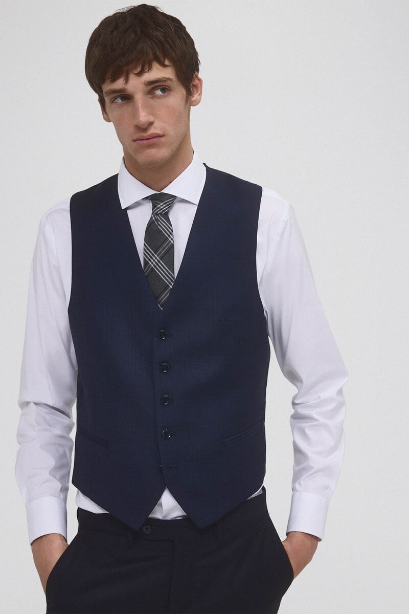 Cortefiel Chaleco Slim Cuadro