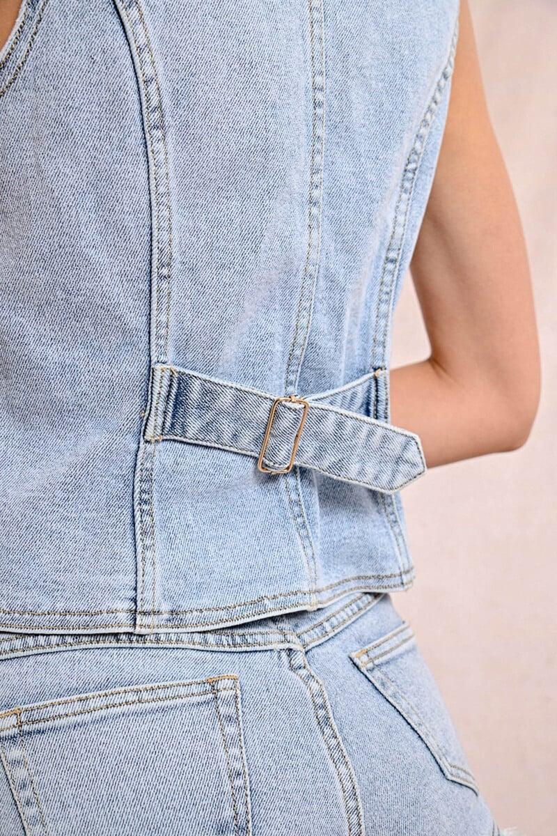 Cortefiel Chaleco Vaquero Asimétrico