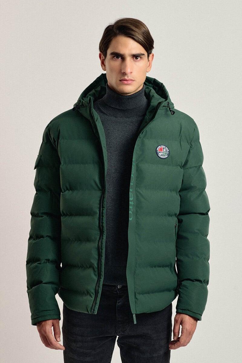 Cortefiel Chaqueta Acolchada Emboss Color Kaki