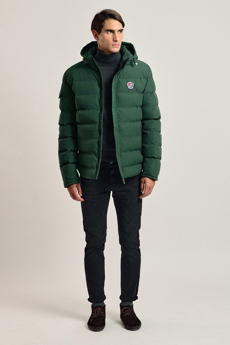 Cortefiel Chaqueta Acolchada Emboss Color Kaki