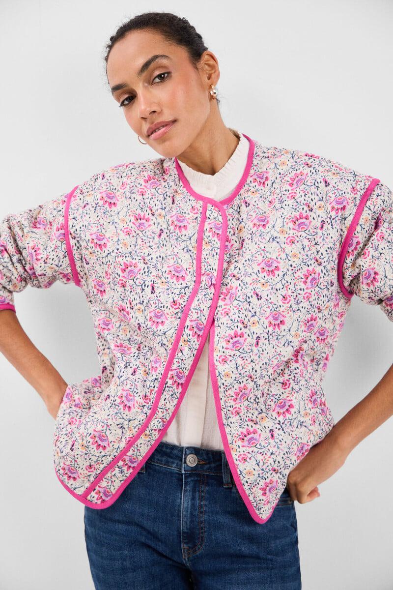 Cortefiel Chaqueta Acolchada Estampada