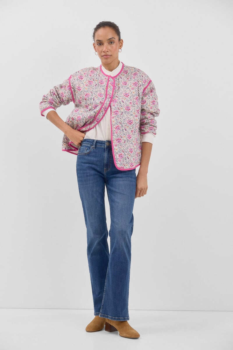 Cortefiel Chaqueta Acolchada Estampada