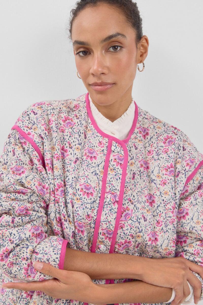 Cortefiel Chaqueta Acolchada Estampada
