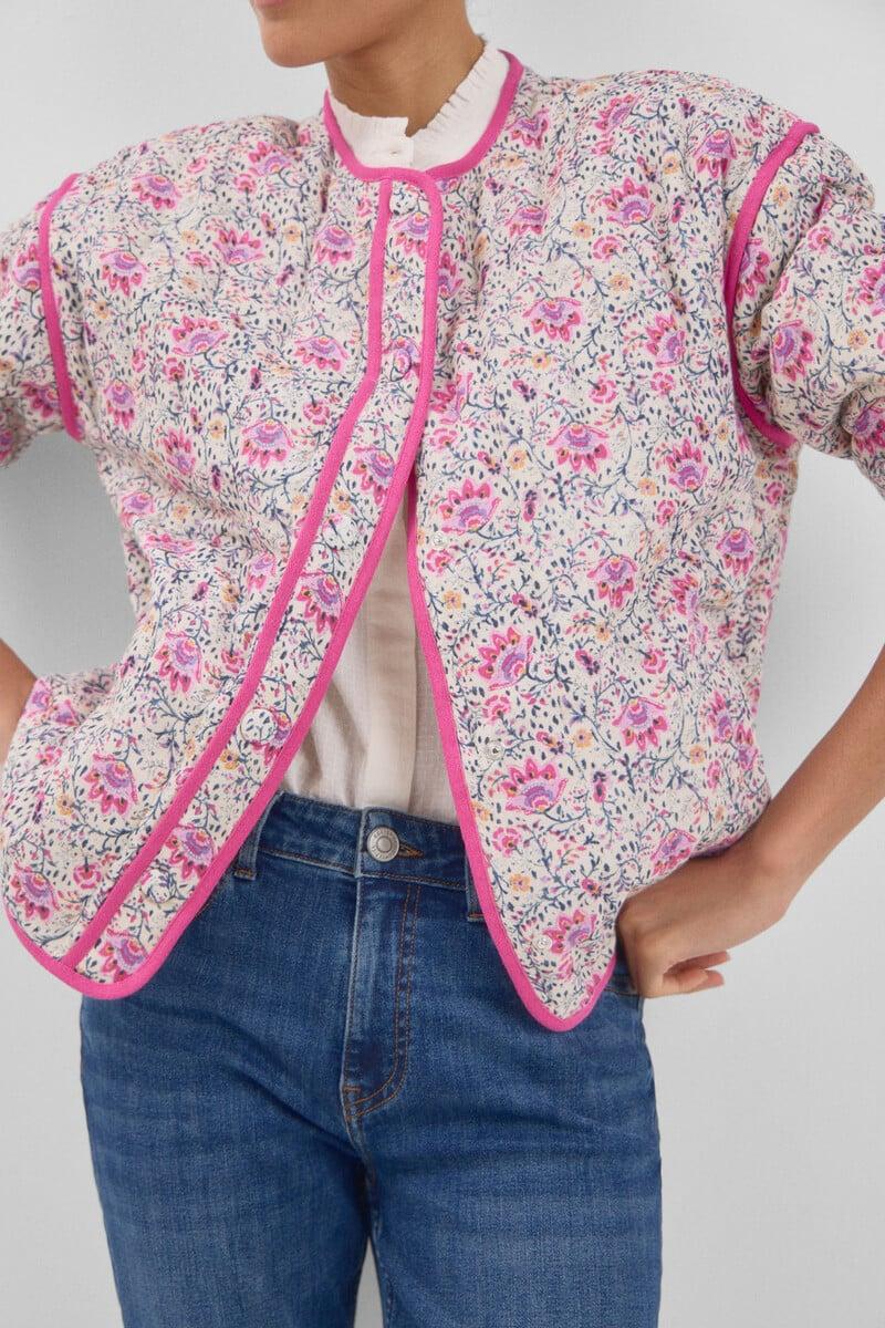 Cortefiel Chaqueta acolchada estampada