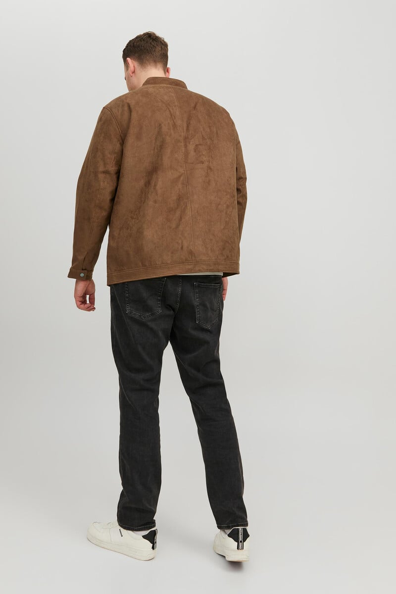 Cortefiel Chaqueta Biker Efecto Piel PLUS