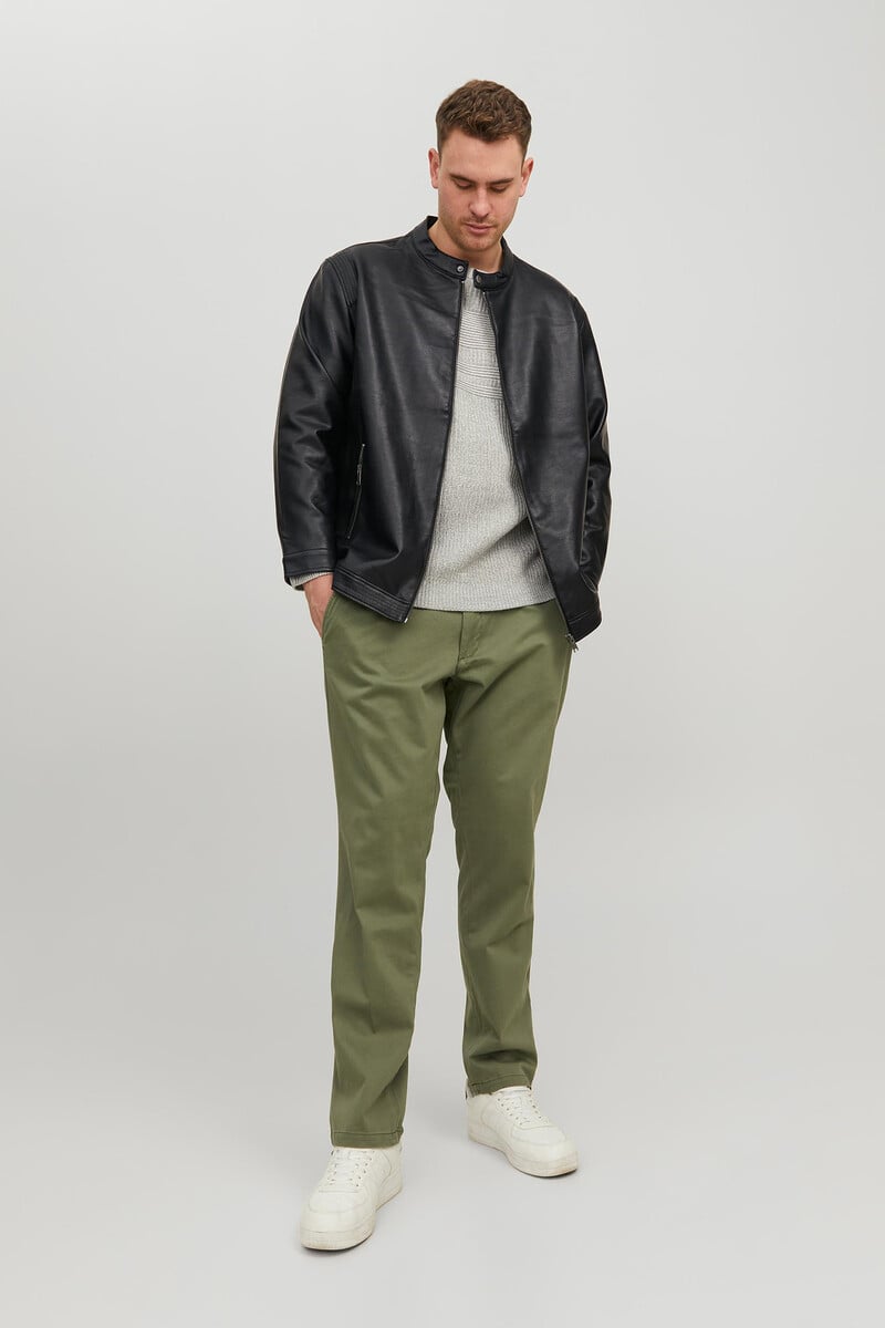 Cortefiel Chaqueta biker efecto piel PLUS