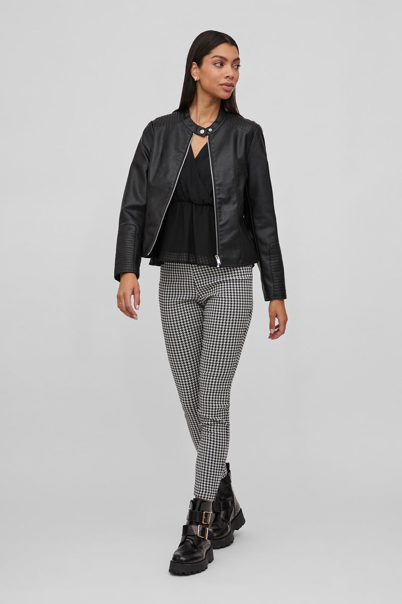 Cortefiel Chaqueta Biker Polipiel