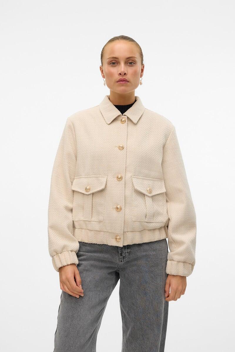 Cortefiel Chaqueta Bomber Botones Dorados