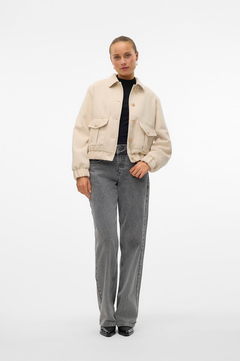 Cortefiel Chaqueta Bomber Botones Dorados