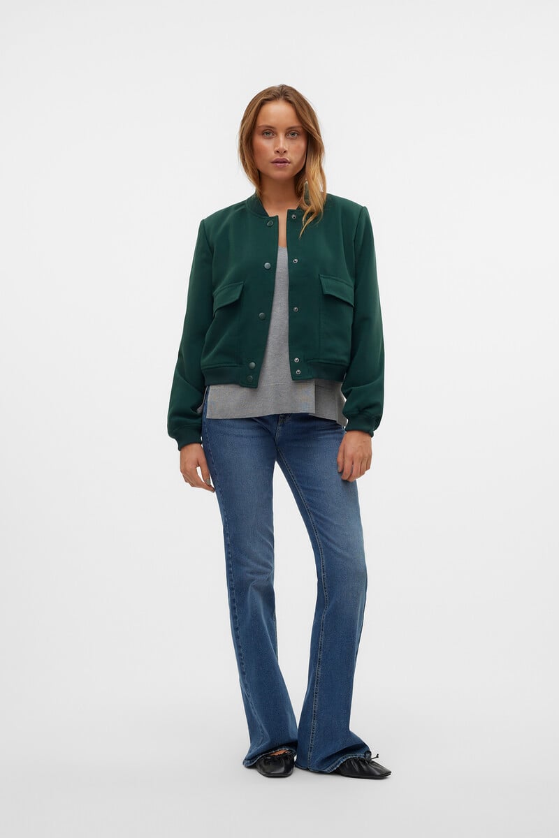 Cortefiel Chaqueta Bomber De Manga Larga