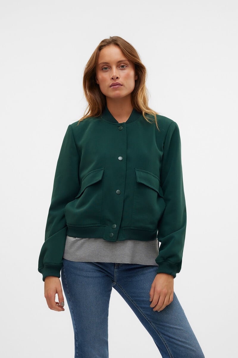 Cortefiel Chaqueta Bomber De Manga Larga