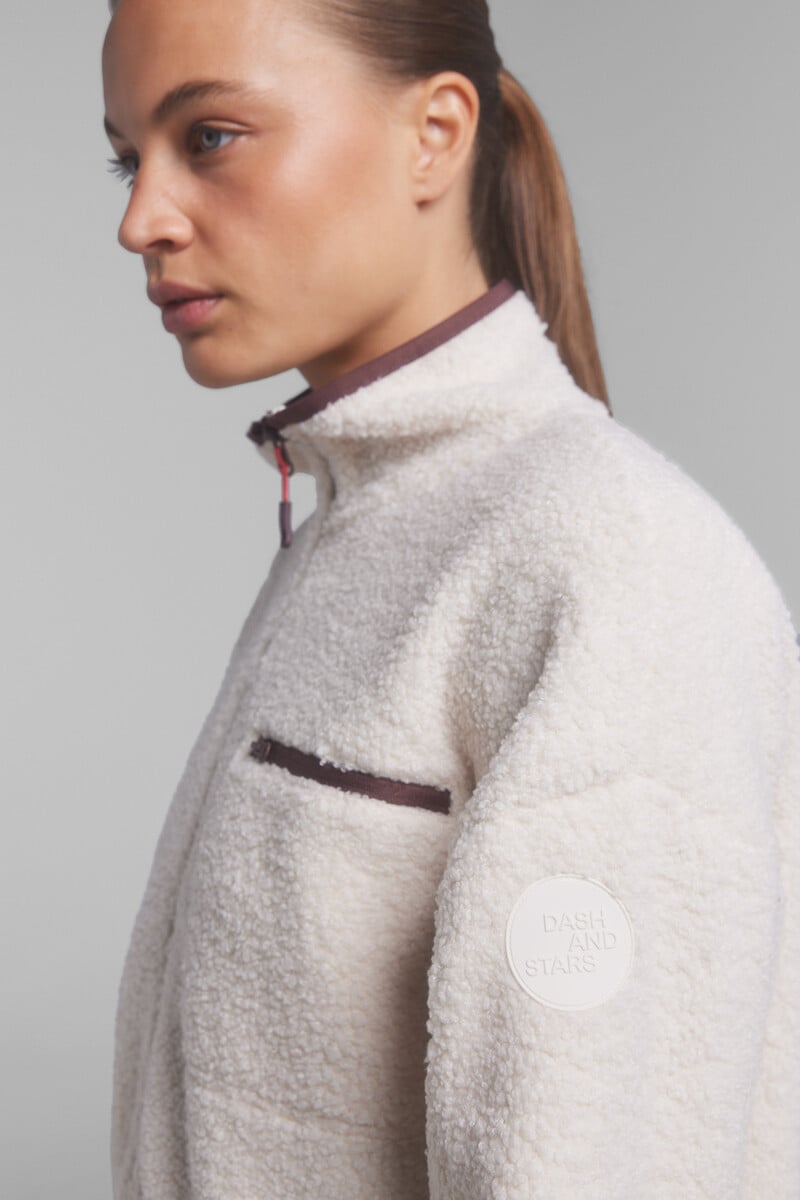 Cortefiel Chaqueta Borreguito Beige