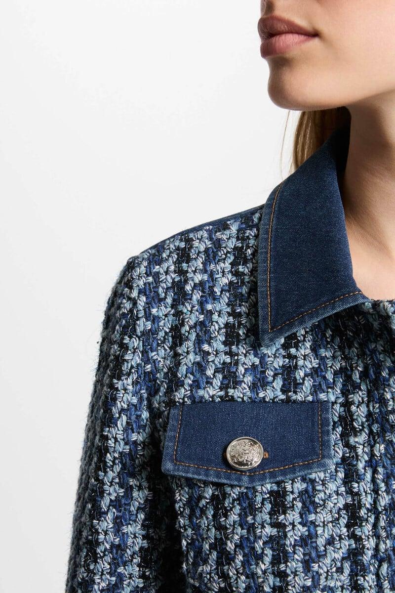 Cortefiel Chaqueta Corta Tweed