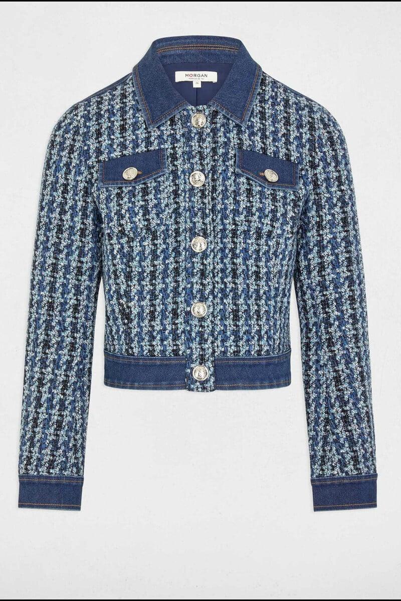 Cortefiel Chaqueta Corta Tweed