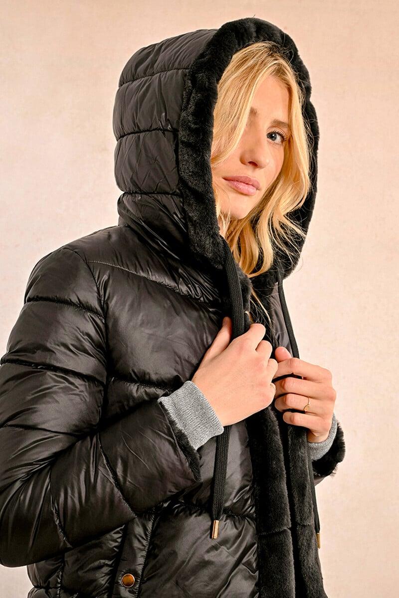 Cortefiel Chaqueta De Mujer Acolchada Con Capucha