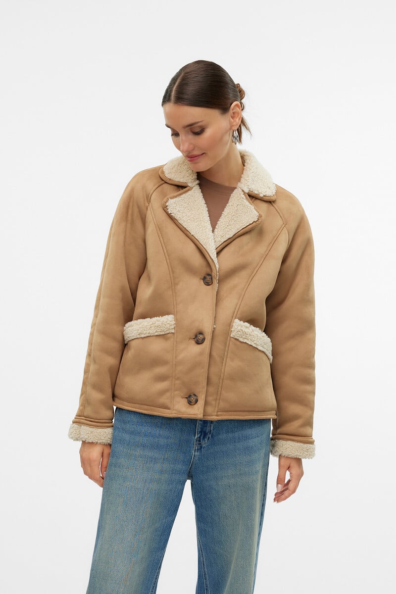 Cortefiel Chaqueta Efecto Ante