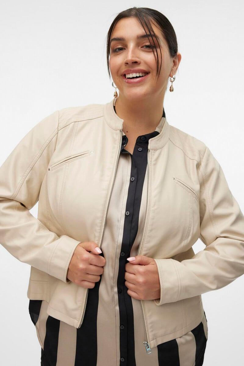 Cortefiel Chaqueta Efecto Piel Talla Grande