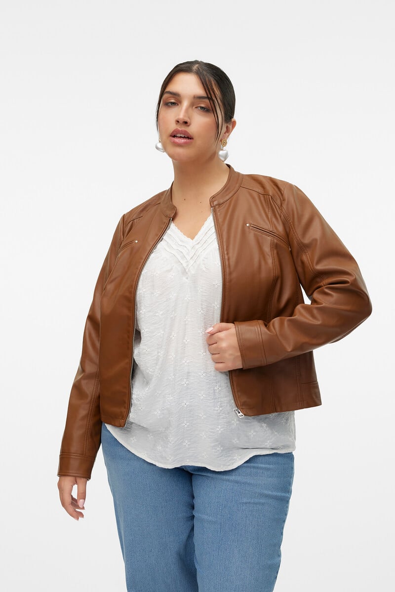 Cortefiel Chaqueta Efecto Piel Talla Grande