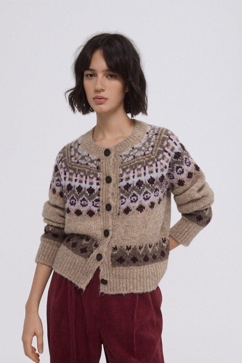Cortefiel Chaqueta Jacquard