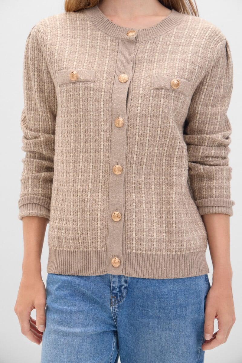 Cortefiel Chaqueta Jacquard Metalizado