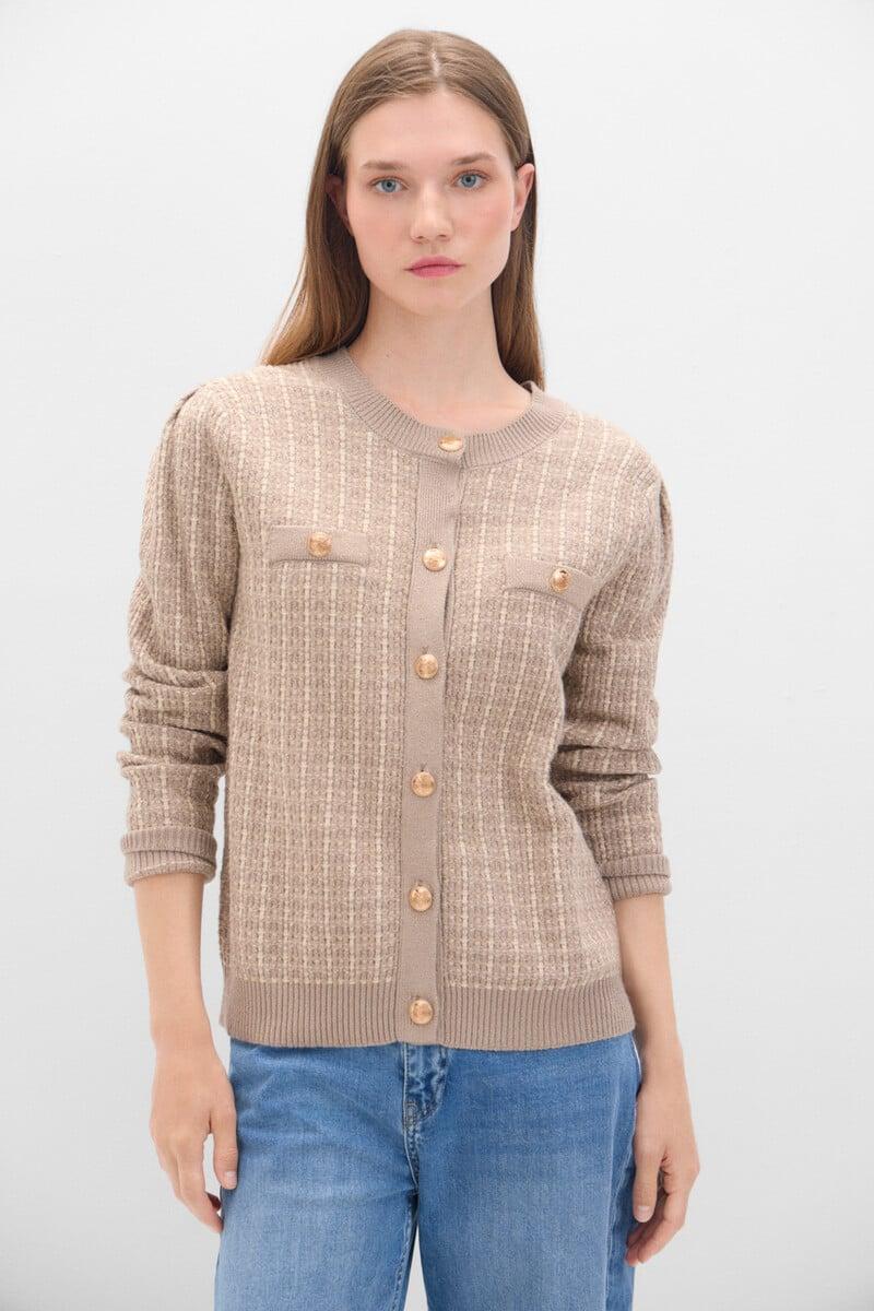 Cortefiel Chaqueta Jacquard Metalizado