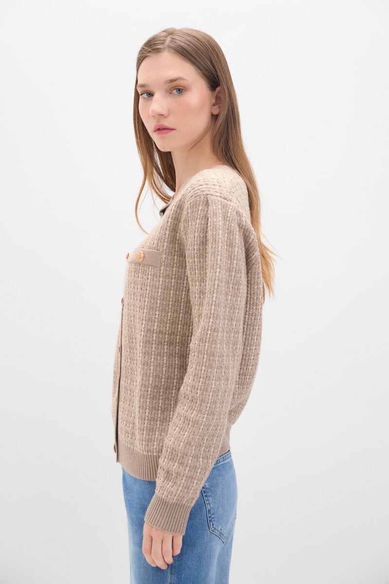 Cortefiel Chaqueta Jacquard Metalizado