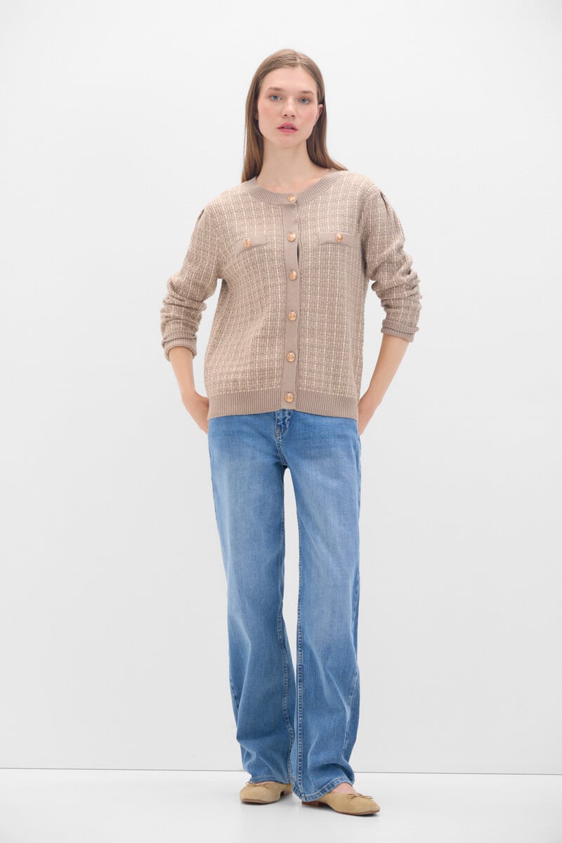 Cortefiel Chaqueta jacquard metalizado