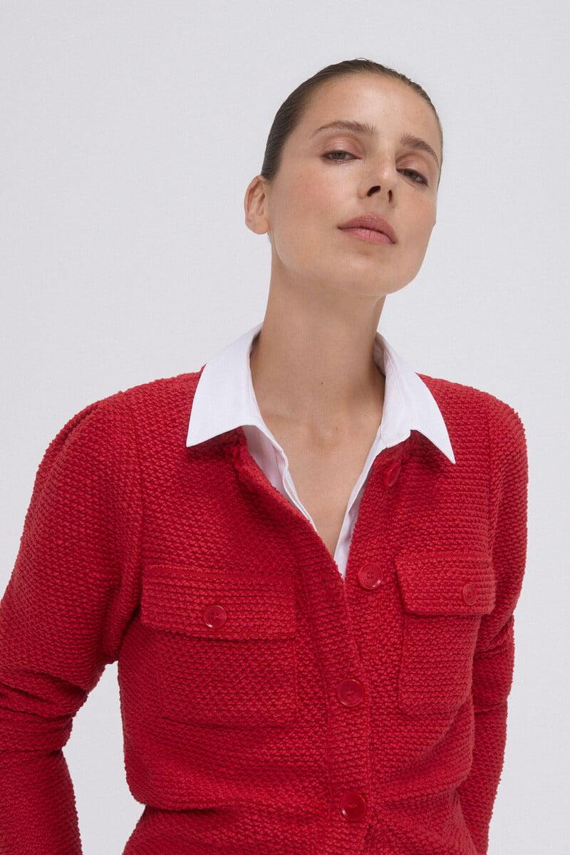 Cortefiel Chaqueta lisa manga larga