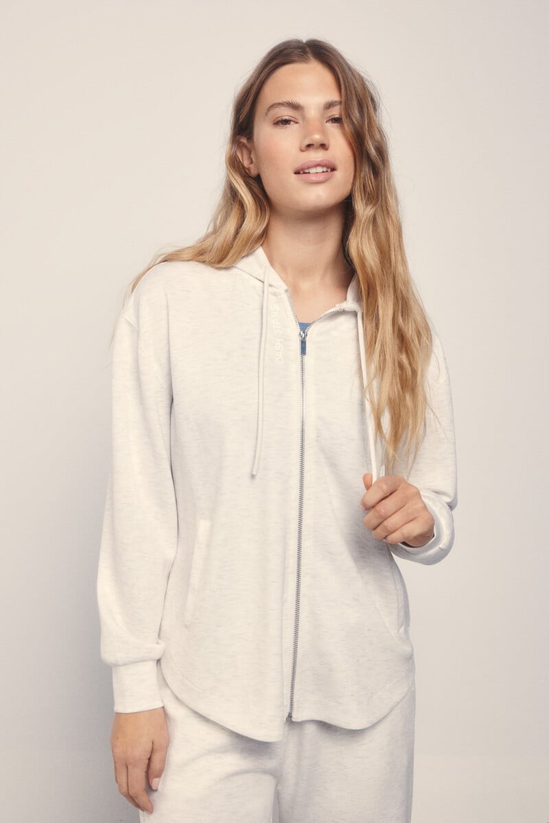 Cortefiel Chaqueta Modal Tacto Suave Gris