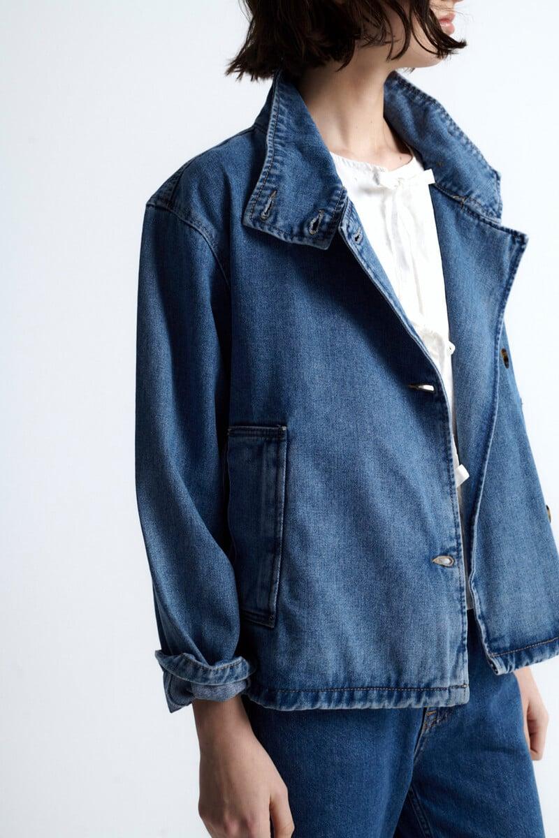 Cortefiel Chaqueta Vaquera Cruzada