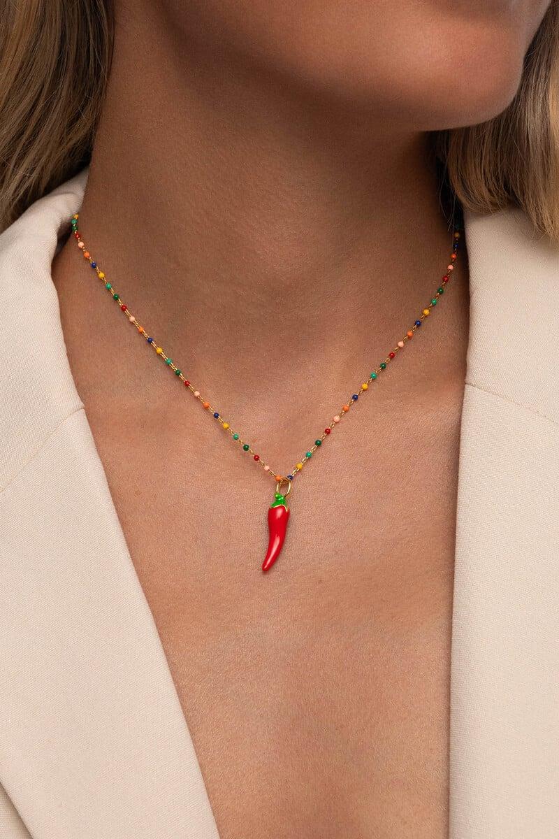 Cortefiel Charm Chili Pepper Baño Oro