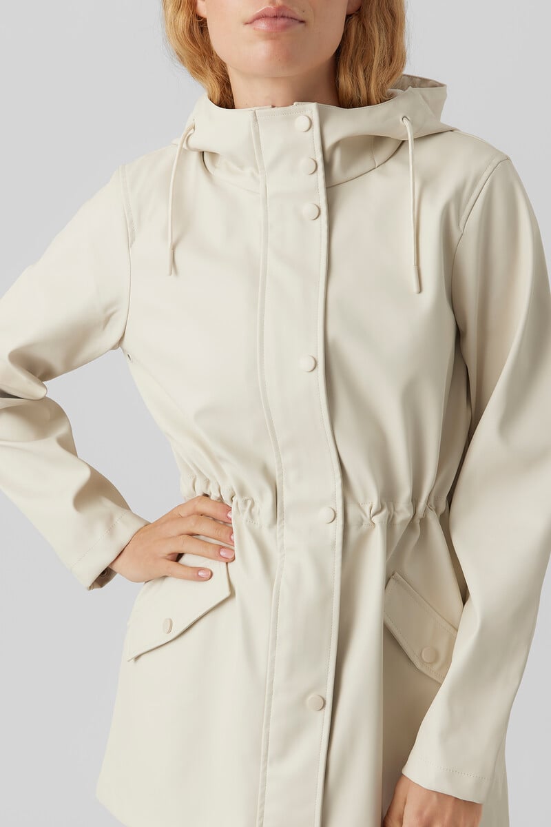 Cortefiel Chubasquero Corto Con Capucha