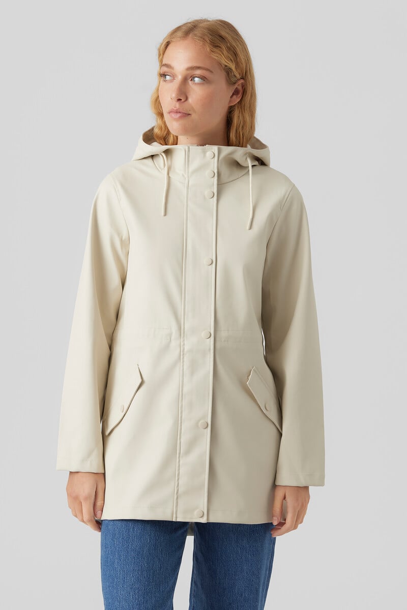 Cortefiel Chubasquero Corto Con Capucha