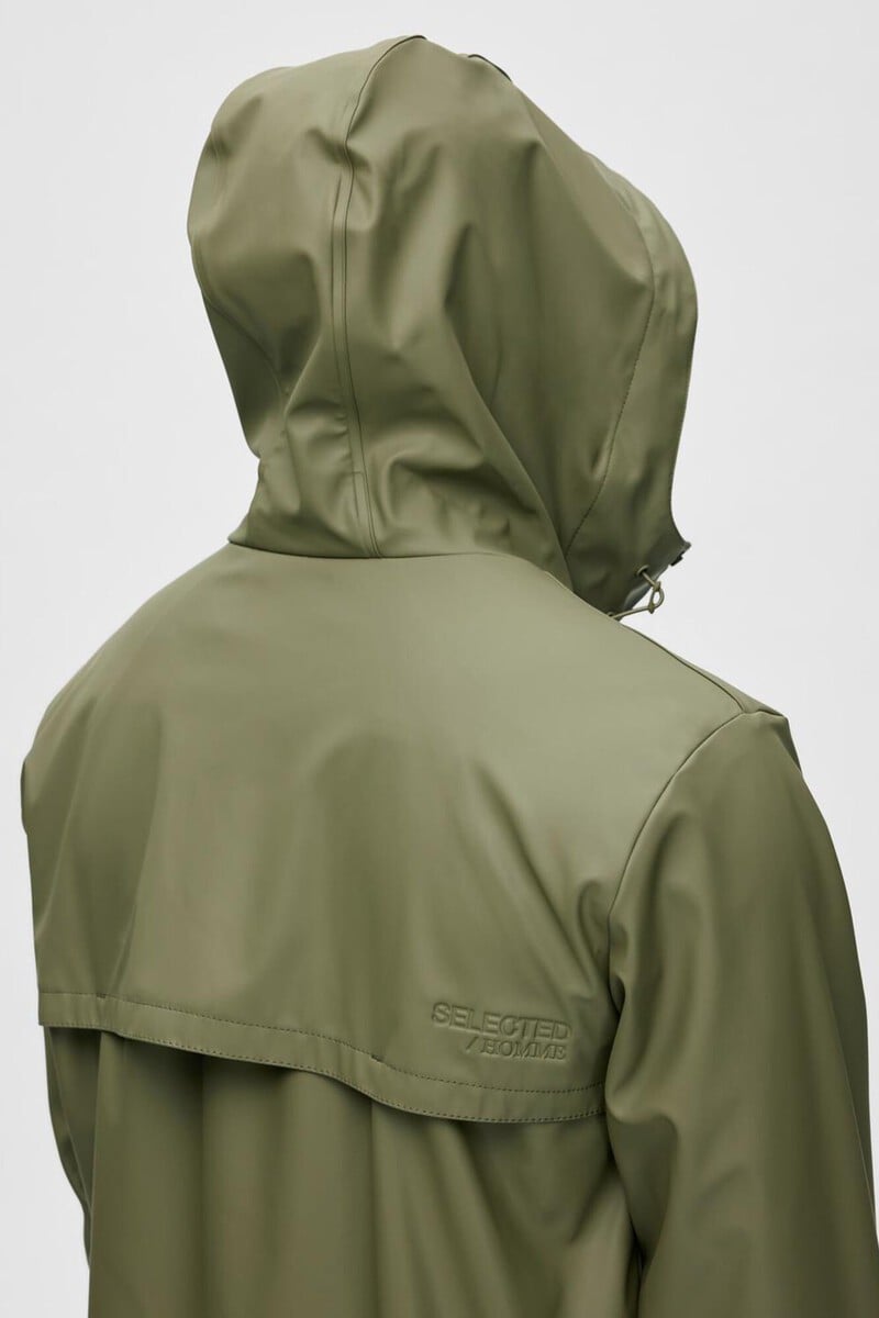 Cortefiel Chubasquero Impermeable Con Capucha