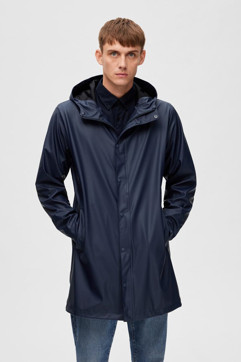 Cortefiel Chubasquero Impermeable Con Capucha