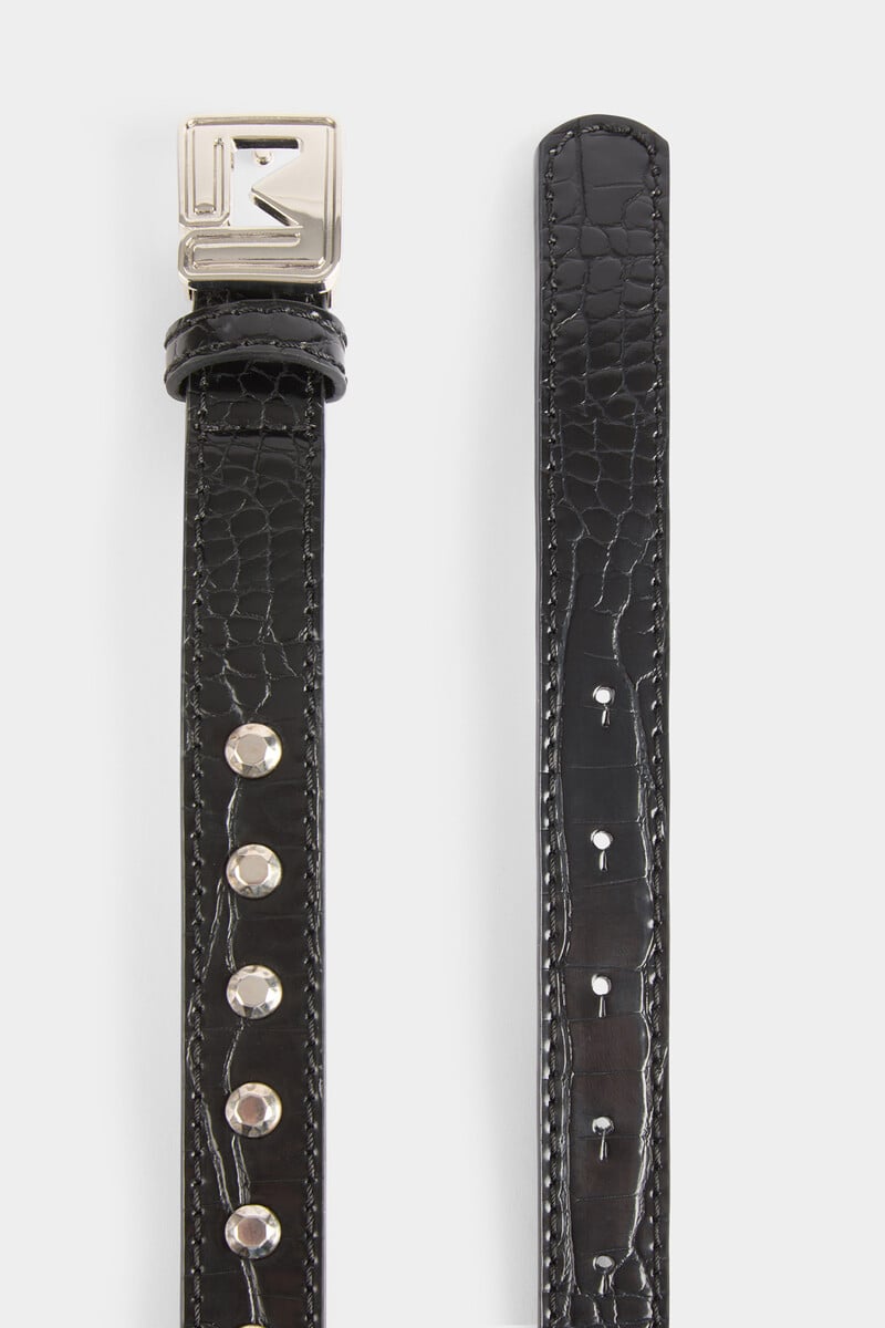 Cortefiel Cinturón Cocodrilo Y Tachuelas