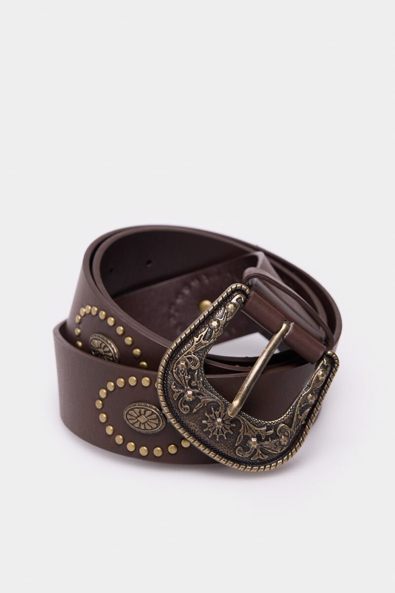 Cortefiel Cinturón Cowboy Tachas