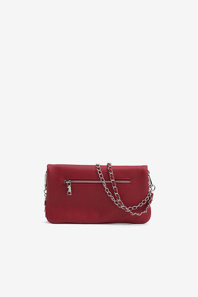 Cortefiel Clutch Efecto Piel Con Solapa
