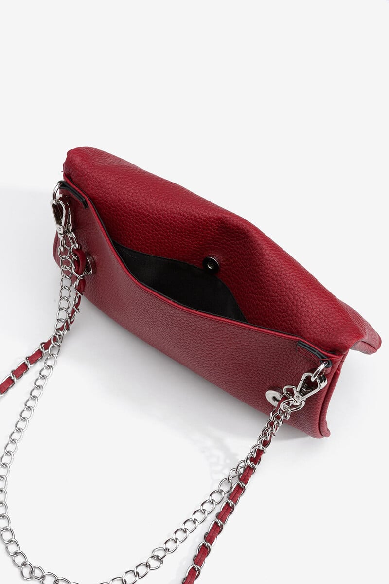 Cortefiel Clutch Efecto Piel Con Solapa