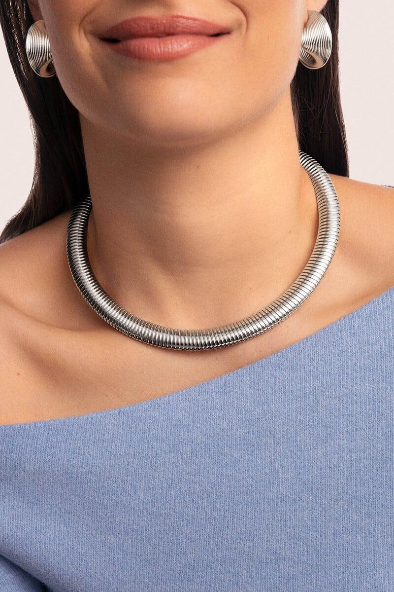 Cortefiel Collar Big Belt Acero